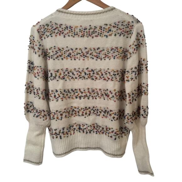 Andree By Unit Cardigan Women M Palmer Colorful Clip Dot Sweater Grandma Spring - Picture 2 of 7